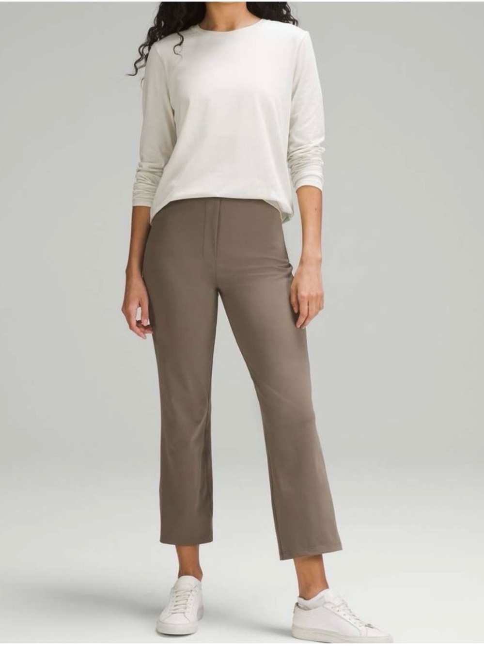 lululemon Beige Smooth Fit Pull-On High-Rise Crop Pants Sz 4 NWT